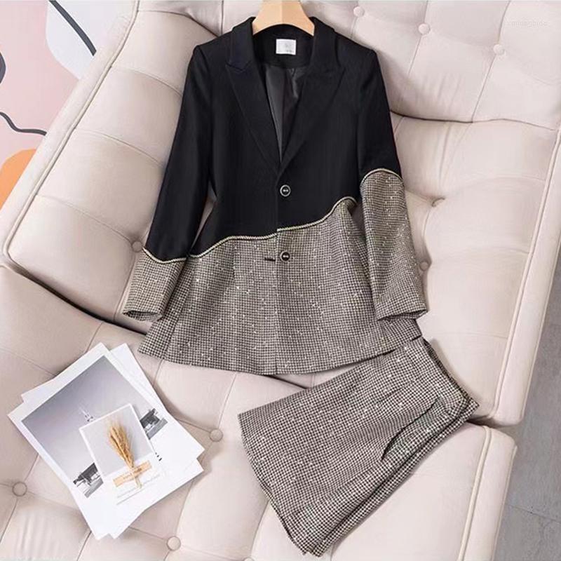 Women's Tracksuits 2023 Women Blazers Shorts Two-piece Suit Spring Autumn Female Fashion Spliced Sequinned Blazer High Waist Zipper Set, White 2-piece set
Women's Tracksuits 2023 Women Blazers Shorts Two-piece Suit Spring Autumn Female Fashion Spliced Sequinned Blazer High Waist Zipper Set, White 2-piece set