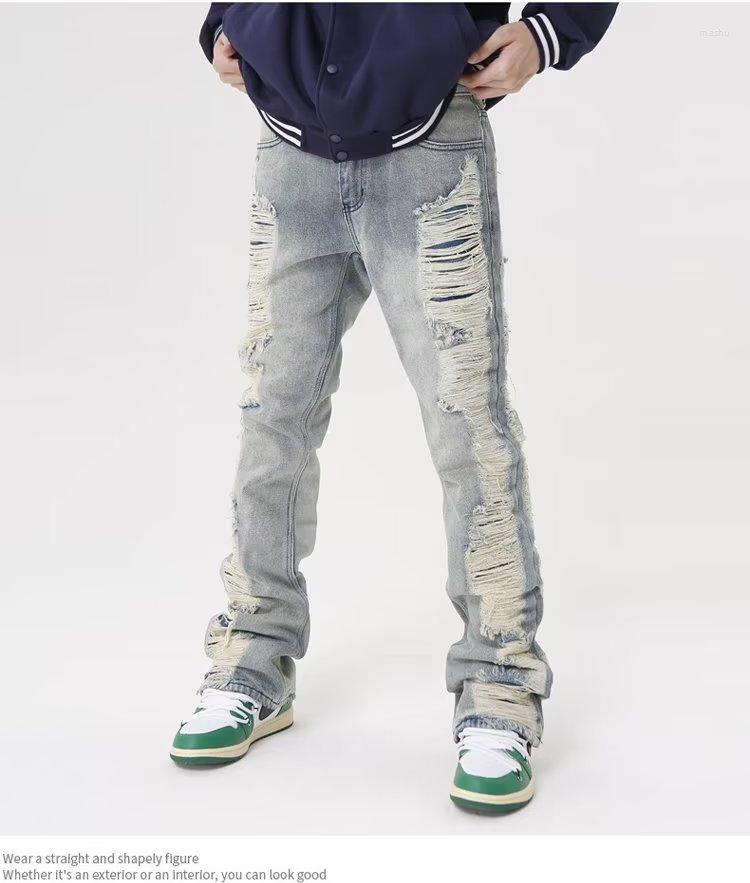 Men' Jeans Distressed For Men Y2k Clothes Streetwear Ripped Cargo Clothing Damaged Flare 2023, Blue
Men' Jeans Distressed For Men Y2k Clothes Streetwear Ripped Cargo Clothing Damaged Flare 2023, Blue