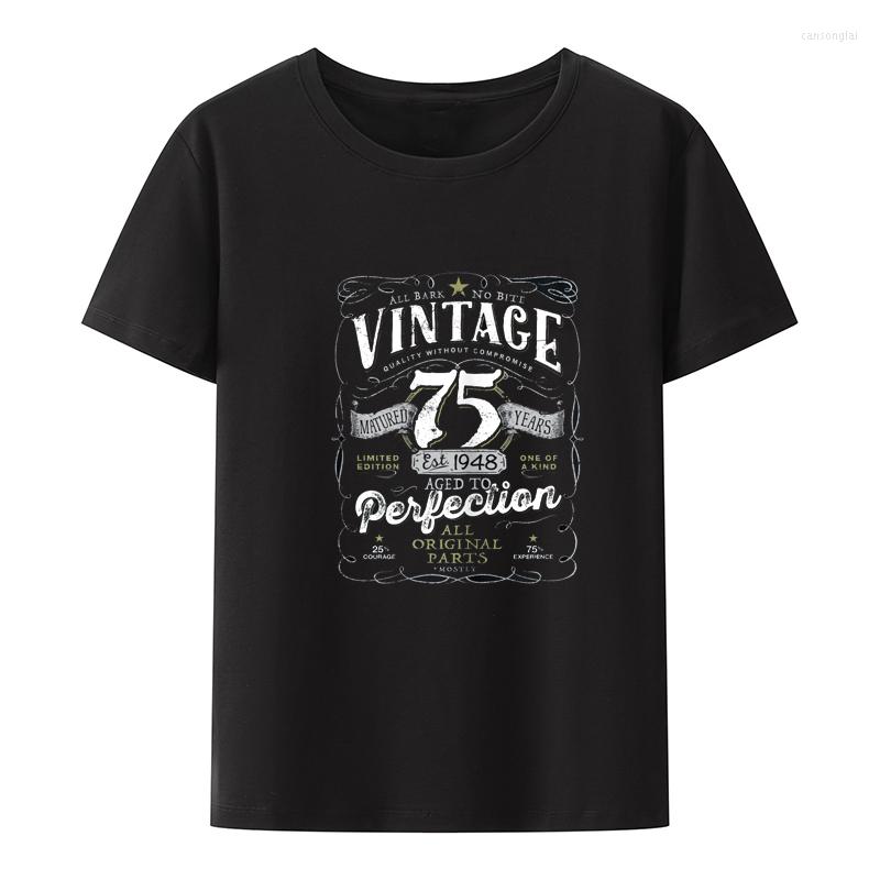 Men' T Shirts Vintage 75th Birthday 1948 Aged To Perfection In 40s T-Shirt Y2k Tops Men' Clothing Print Hipster O-neck Roupas, 06lm02lz0068
Men' T Shirts Vintage 75th Birthday 1948 Aged To Perfection In 40s T-Shirt Y2k Tops Men' Clothing Print Hipster O-neck Roupas, 06lm02lz0068