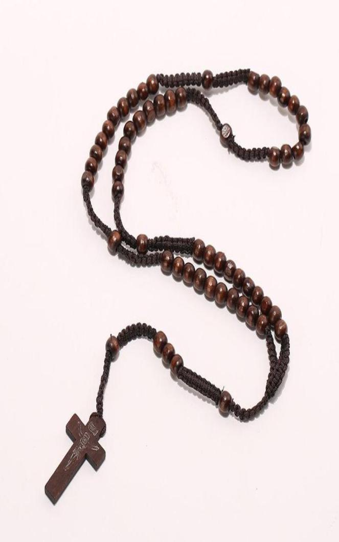 Whole Men Women Catholic Christ Wooden 8mm Rosary Bead Cross Pendant Woven Rope Necklace BlackbrownBeigeligt brown7188654
Whole Men Women Catholic Christ Wooden 8mm Rosary Bead Cross Pendant Woven Rope Necklace BlackbrownBeigeligt brown7188654
