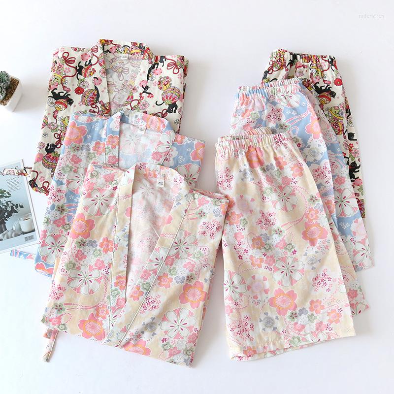 Ethnic Clothing Japanese-style Kimono Cotton Fresh Style Pajamas Suit Female Casual Spring And Summer Two-piece Set
Ethnic Clothing Japanese-style Kimono Cotton Fresh Style Pajamas Suit Female Casual Spring And Summer Two-piece Set