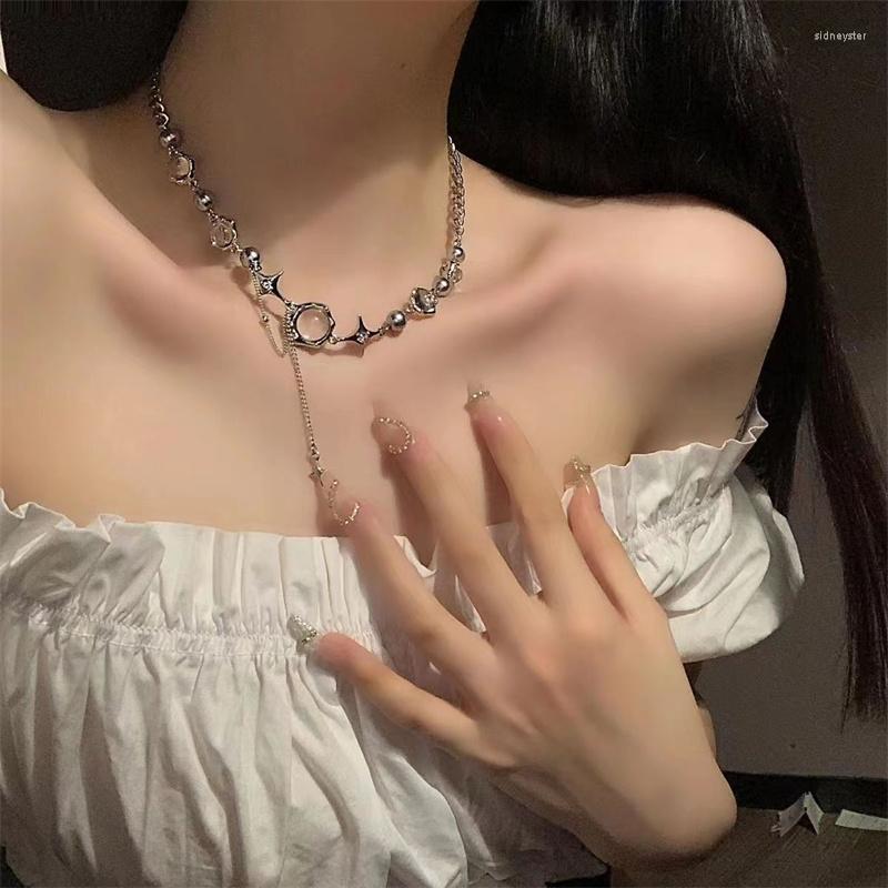 Pendant Necklaces Gothic Star Stone Tassel Kpop Y2K Cross Moonstone Choker Necklace Geometric Crystal Chain Collar Jewelry
Pendant Necklaces Gothic Star Stone Tassel Kpop Y2K Cross Moonstone Choker Necklace Geometric Crystal Chain Collar Jewelry