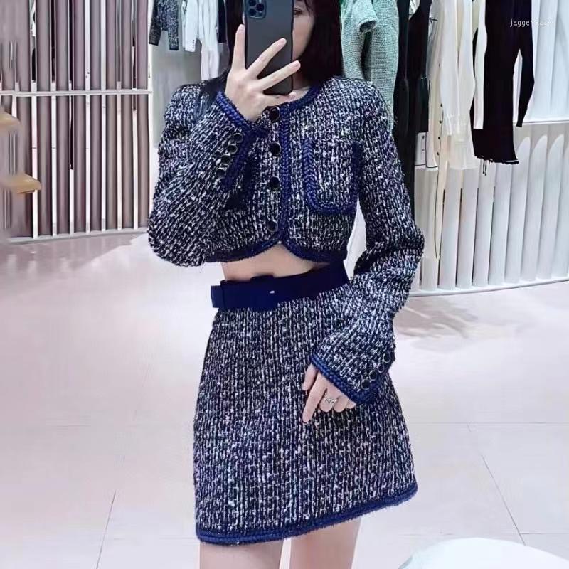 Casual Dresses 2023 Women Tweed Set Single Breasted Short Coat High Waist Mini Skirt
Casual Dresses 2023 Women Tweed Set Single Breasted Short Coat High Waist Mini Skirt
