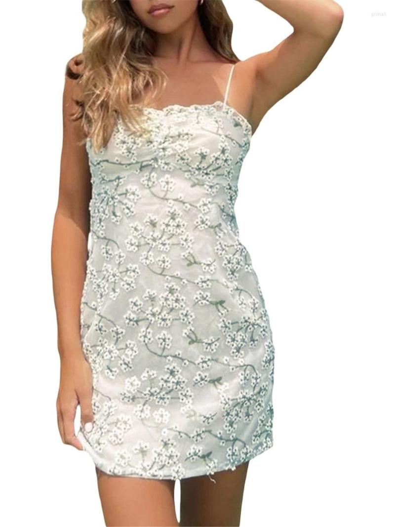 Casual Dresses Women Cute Spaghetti Strap Bodycon Mini Dress Y2k Sleeveless Backless Floral Embroidery Mesh Short Clubwear, White
Casual Dresses Women Cute Spaghetti Strap Bodycon Mini Dress Y2k Sleeveless Backless Floral Embroidery Mesh Short Clubwear, White