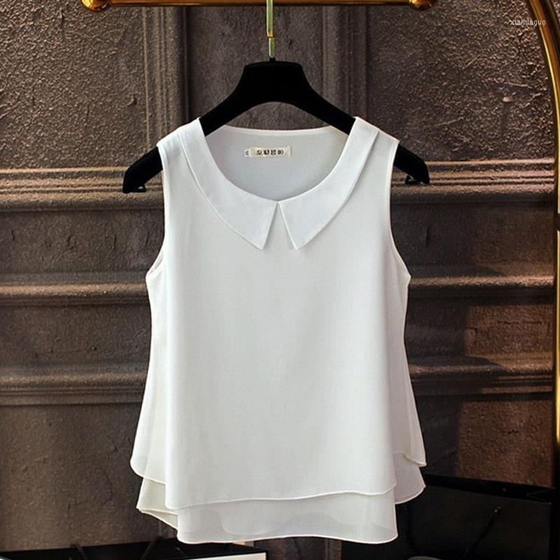 Women' Blouses Blouse Shirt Women 2023 Female Solid Color Double Layer Chiffon Shirts Casual Sleeveless Loose Top Clothing Elegantes Girl, White
Women' Blouses Blouse Shirt Women 2023 Female Solid Color Double Layer Chiffon Shirts Casual Sleeveless Loose Top Clothing Elegantes Girl, White
