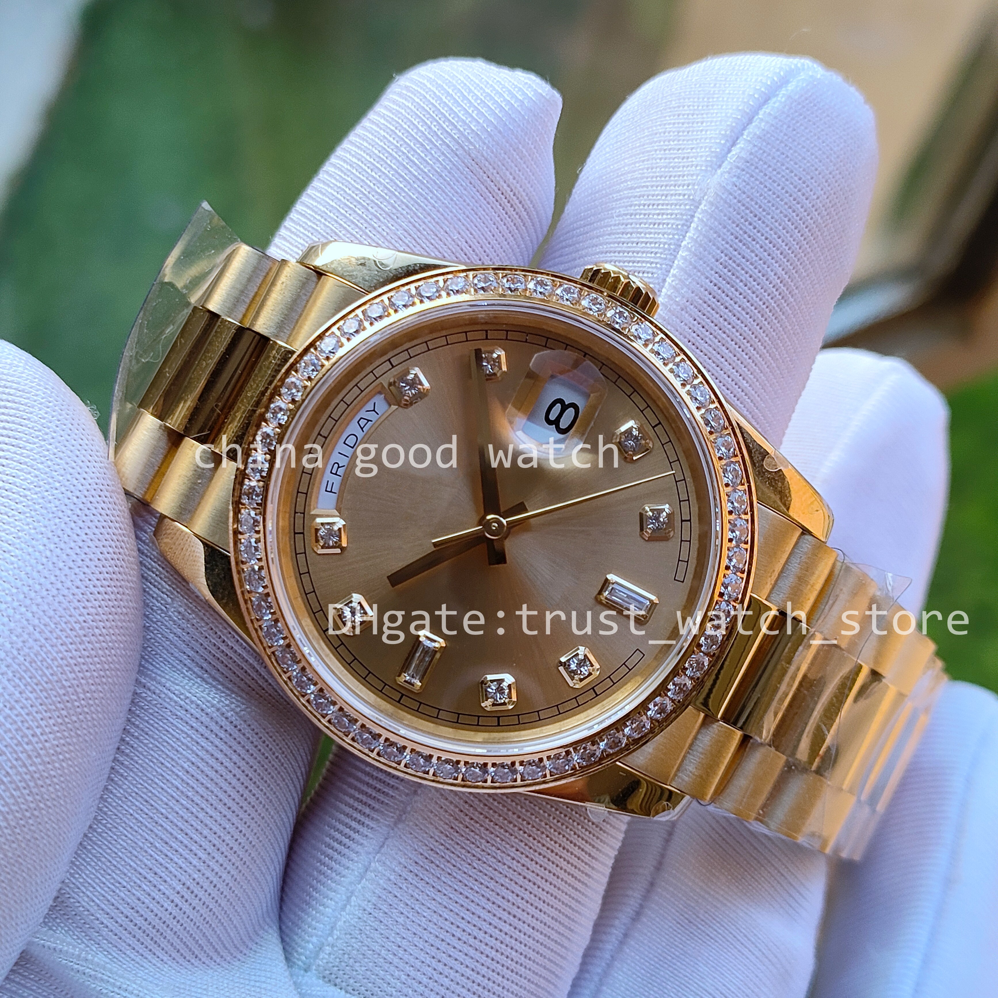 Super BP Factory Watch Automatic Movement New Style V2 Stainless Steel Strap Wristwatch BPf 36MM Gold Diamond Dial Bezel Sapphire Glass Mens Watches, Green bag
Super BP Factory Watch Automatic Movement New Style V2 Stainless Steel Strap Wristwatch BPf 36MM Gold Diamond Dial Bezel Sapphire Glass Mens Watches, Green bag