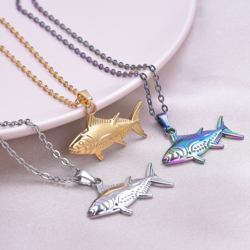 1PC Stainless Steel Necklace For Women Man Lover's Fish Shape Rainbow Gold Color Pendant Necklace Engagement Jewelry
1PC Stainless Steel Necklace For Women Man Lover's Fish Shape Rainbow Gold Color Pendant Necklace Engagement Jewelry