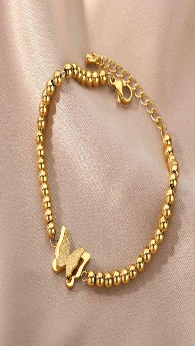 Gold Bead Chain Butterfly Bracelet for Women Shells Moon Stars Couple Bracelets Men Stainless Steel Jewlery Bijoux Femme6408851
Gold Bead Chain Butterfly Bracelet for Women Shells Moon Stars Couple Bracelets Men Stainless Steel Jewlery Bijoux Femme6408851