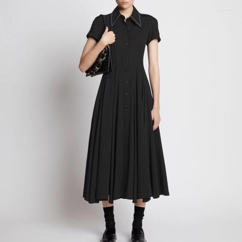 Casual Dresses Women High Quality Dress Acetic Acid Big Hem Short Sleeve Midi, Black
Casual Dresses Women High Quality Dress Acetic Acid Big Hem Short Sleeve Midi, Black