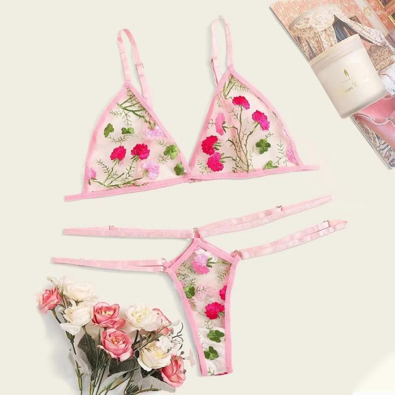 Bras Women's Bra Set Sexy G-String Thong Sleepwear Underwear Lingerie Flower Lace Transparent Femal J50, Pink
Bras Women's Bra Set Sexy G-String Thong Sleepwear Underwear Lingerie Flower Lace Transparent Femal J50, Pink