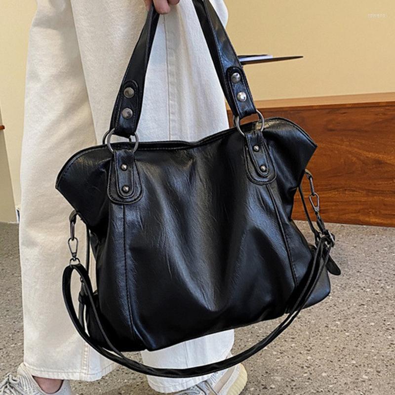 Evening Bags Big Black Shoulder For Women Large Capacity Shopper Bag Solid Color Zipper Leather Crossbody Lady Travel Tote Handbag, Double bag brown b
Evening Bags Big Black Shoulder For Women Large Capacity Shopper Bag Solid Color Zipper Leather Crossbody Lady Travel Tote Handbag, Double bag brown b