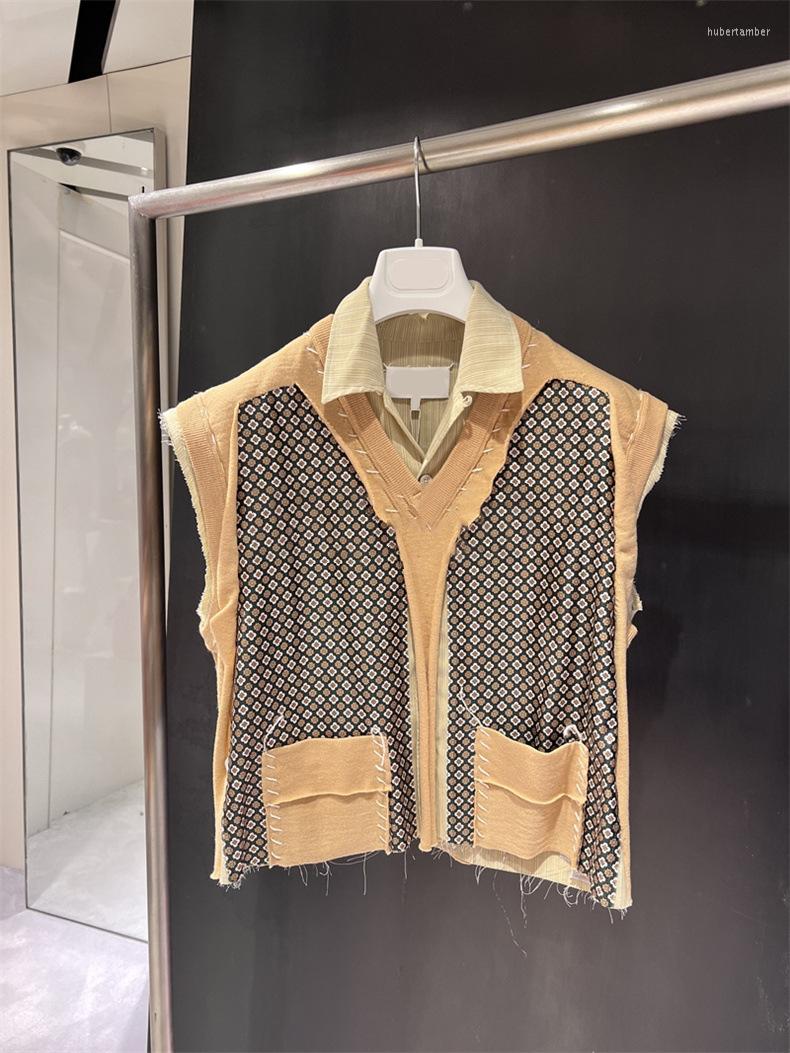 Women' Vests 2023 Design Sense Fashion Vest Shirt Sleeveless Fake Two Pieces Patchwork Top Female, Khaki
Women' Vests 2023 Design Sense Fashion Vest Shirt Sleeveless Fake Two Pieces Patchwork Top Female, Khaki