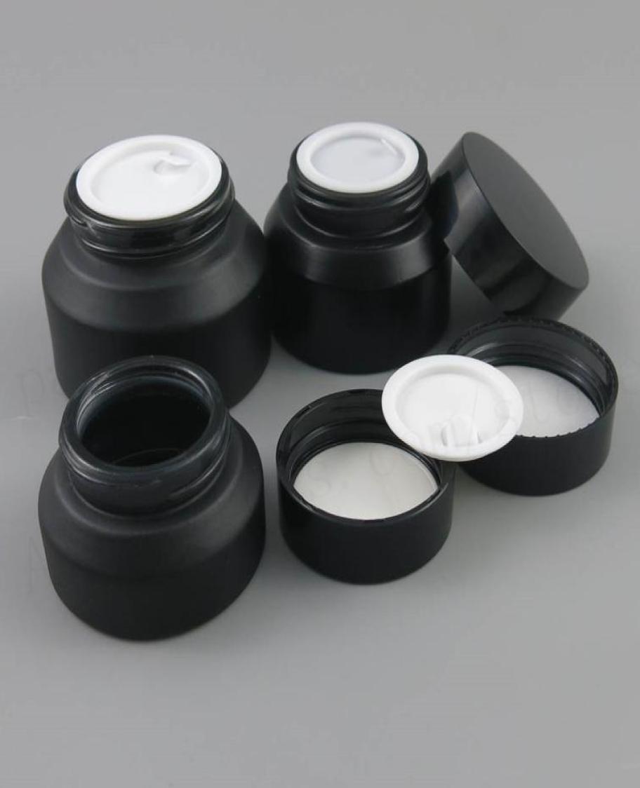 20 x 15G 30G 50G Frost Black Make up Glass Jar With Black Lids white Seal Container Cosmetic Packaging1591513
20 x 15G 30G 50G Frost Black Make up Glass Jar With Black Lids white Seal Container Cosmetic Packaging1591513