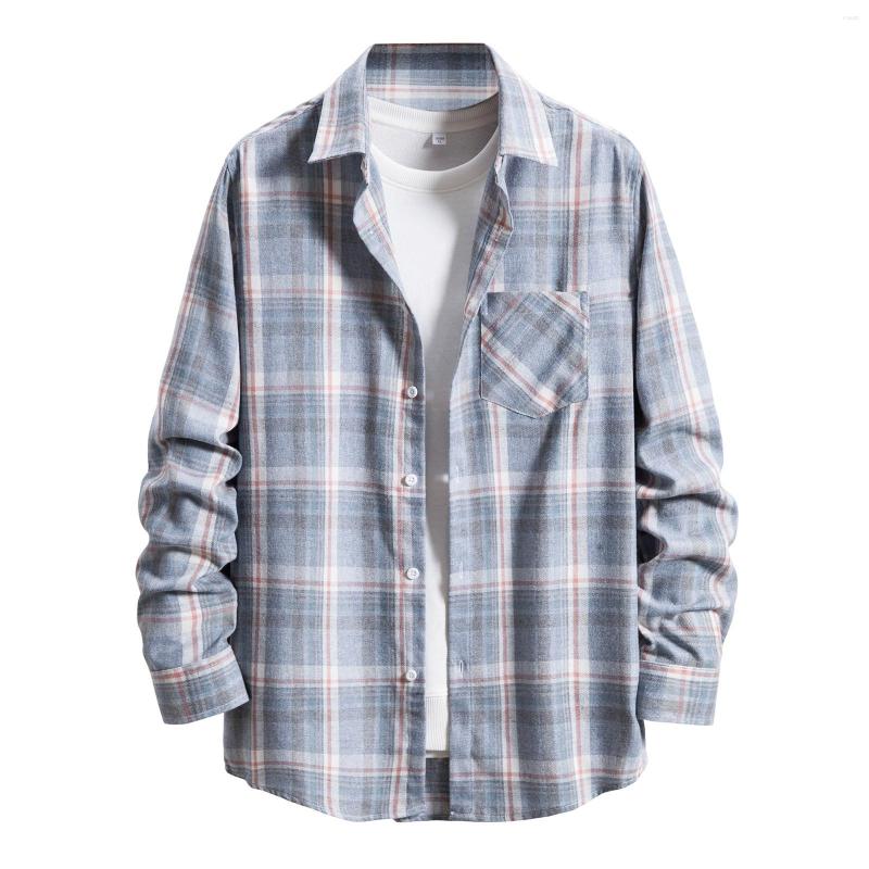 Men's Casual Shirts Shirt Lapel Collar Korea Style Youth Simple Blue For Men's Plaid Male Clothing, Yy71-1
Men's Casual Shirts Shirt Lapel Collar Korea Style Youth Simple Blue For Men's Plaid Male Clothing, Yy71-1