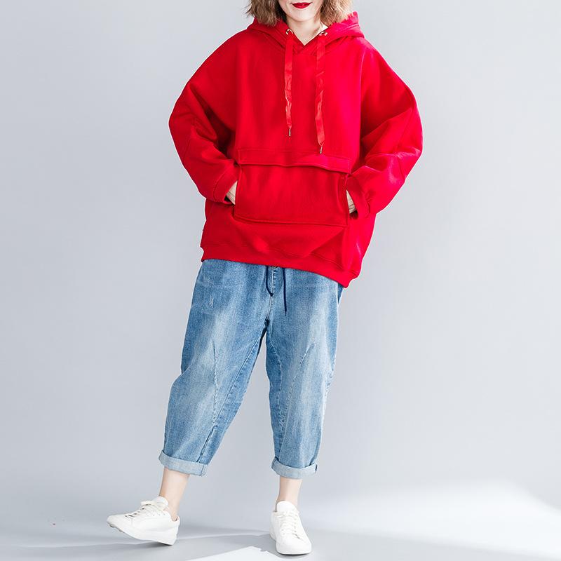 Women's Hoodies & Sweatshirts 2023 Winter Fashion Red Color Big Size Thick Hooded Loose Cotton Women Jl-shmf006
Women's Hoodies & Sweatshirts 2023 Winter Fashion Red Color Big Size Thick Hooded Loose Cotton Women Jl-shmf006