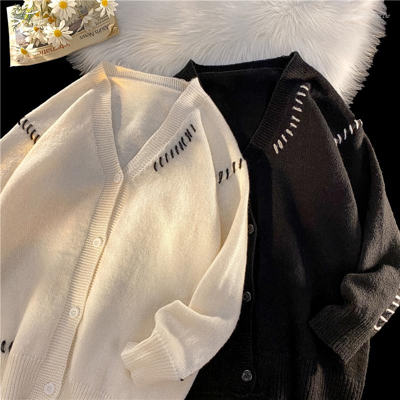 Men's Sweaters Winter Niche Design V-neck Knitted Sweater Cardigan Coats Men Loose Casual Simple Solid Color Japanese A118, White
Men's Sweaters Winter Niche Design V-neck Knitted Sweater Cardigan Coats Men Loose Casual Simple Solid Color Japanese A118, White