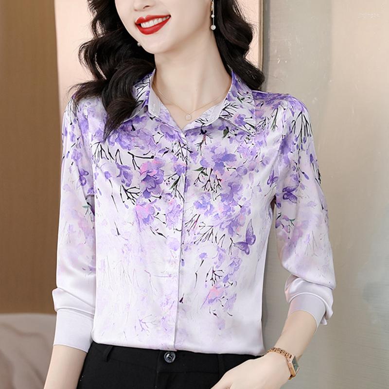 Women's Blouses Elegant Floral Satin Silk Shirts Women Korean Fashion Office Ladies Work Shirt Spring Autumn Long Sleeve Top Female, Ivory
Women's Blouses Elegant Floral Satin Silk Shirts Women Korean Fashion Office Ladies Work Shirt Spring Autumn Long Sleeve Top Female, Ivory