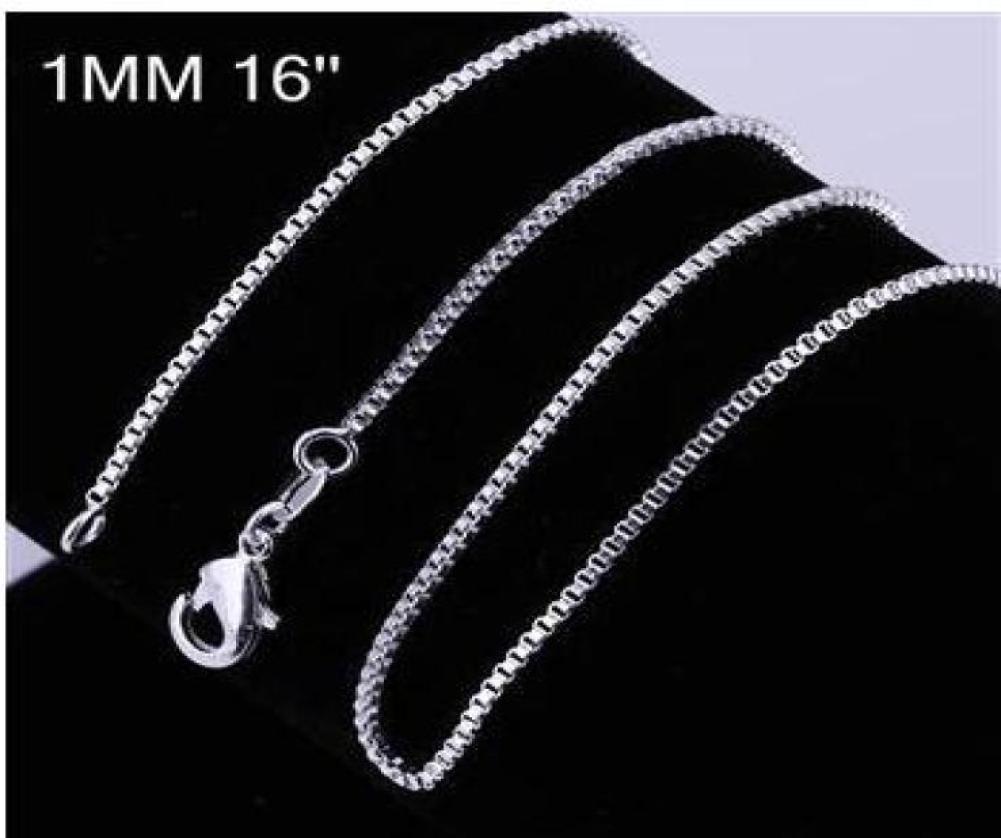 20pcslot 925 sterling Silver 1MM Box Chain Necklace 16quot18quot20quot22quot24quot for Pendants8908877
20pcslot 925 sterling Silver 1MM Box Chain Necklace 16quot18quot20quot22quot24quot for Pendants8908877