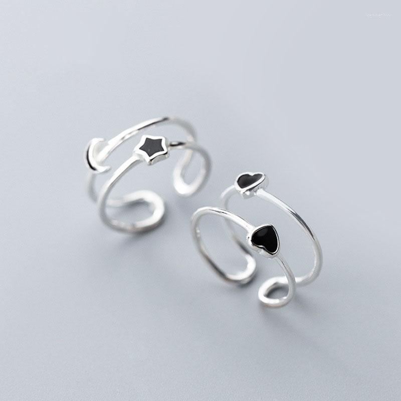 Wedding Rings Fashion Real 925 Sterling Silver For Women Girls Adjustable Finger Ring Love Star Moon Birthday Gifts Aneis
Wedding Rings Fashion Real 925 Sterling Silver For Women Girls Adjustable Finger Ring Love Star Moon Birthday Gifts Aneis