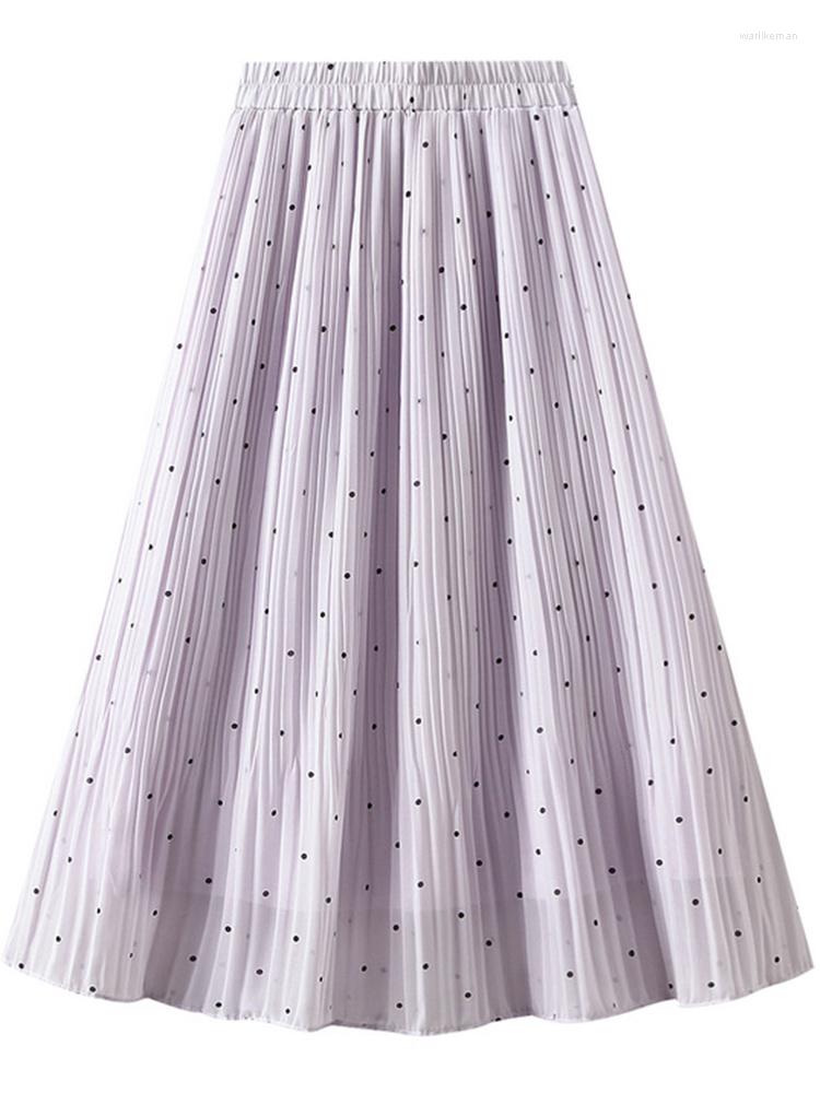 Skirts 2023 Fashion Elastic Waist Chiffon Long Skirt Casual Polka Dots Pleated Women Summer Jupe Longue Clothes Kawaii Emo, Black
Skirts 2023 Fashion Elastic Waist Chiffon Long Skirt Casual Polka Dots Pleated Women Summer Jupe Longue Clothes Kawaii Emo, Black