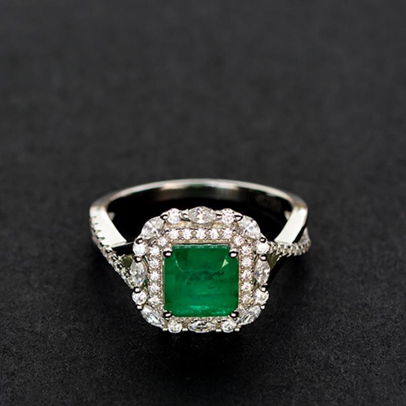 Cluster Rings CMajor Sterling Silver Synthetic Diamond Jewelry Temperament 14ct Imitation Emerald Square Classic Ring For Women
Cluster Rings CMajor Sterling Silver Synthetic Diamond Jewelry Temperament 14ct Imitation Emerald Square Classic Ring For Women