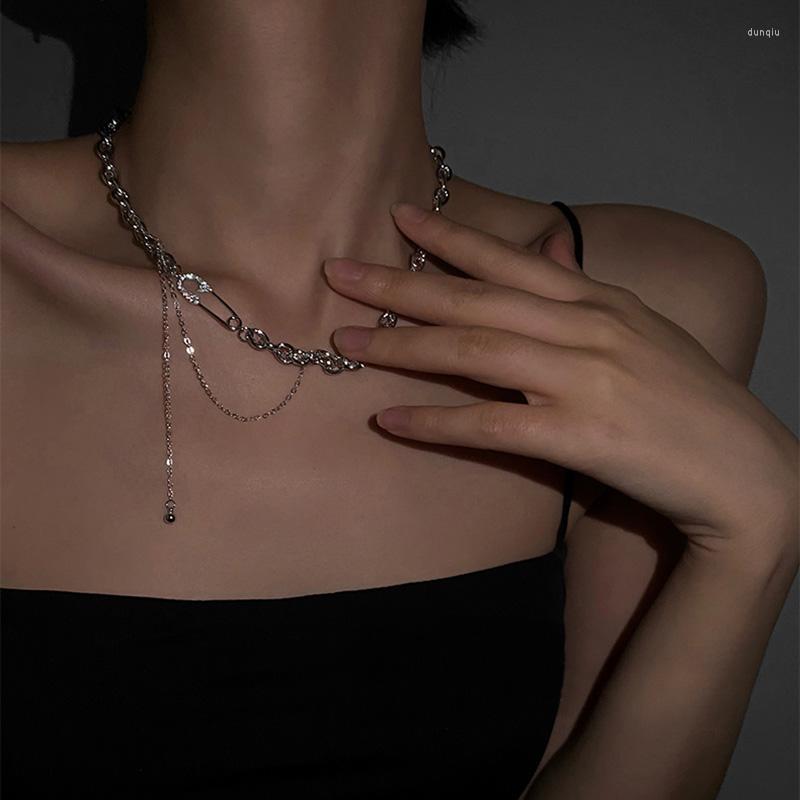 Chains Clip Necklace Titanium Steel Necklaces For Women Double Layer Choker Link Chain Hiphop Rock Fashion Sexy Jewelry
Chains Clip Necklace Titanium Steel Necklaces For Women Double Layer Choker Link Chain Hiphop Rock Fashion Sexy Jewelry