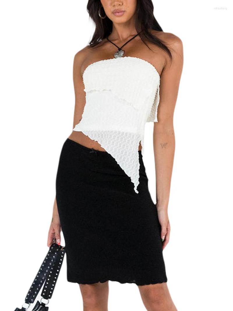 Women' Tanks 2023 Fashion Women Tube Tops Solid White Strapless Boat-Neck Wrap Chest Irregular Tank For Summer Bandeau Camisoles
Women' Tanks 2023 Fashion Women Tube Tops Solid White Strapless Boat-Neck Wrap Chest Irregular Tank For Summer Bandeau Camisoles