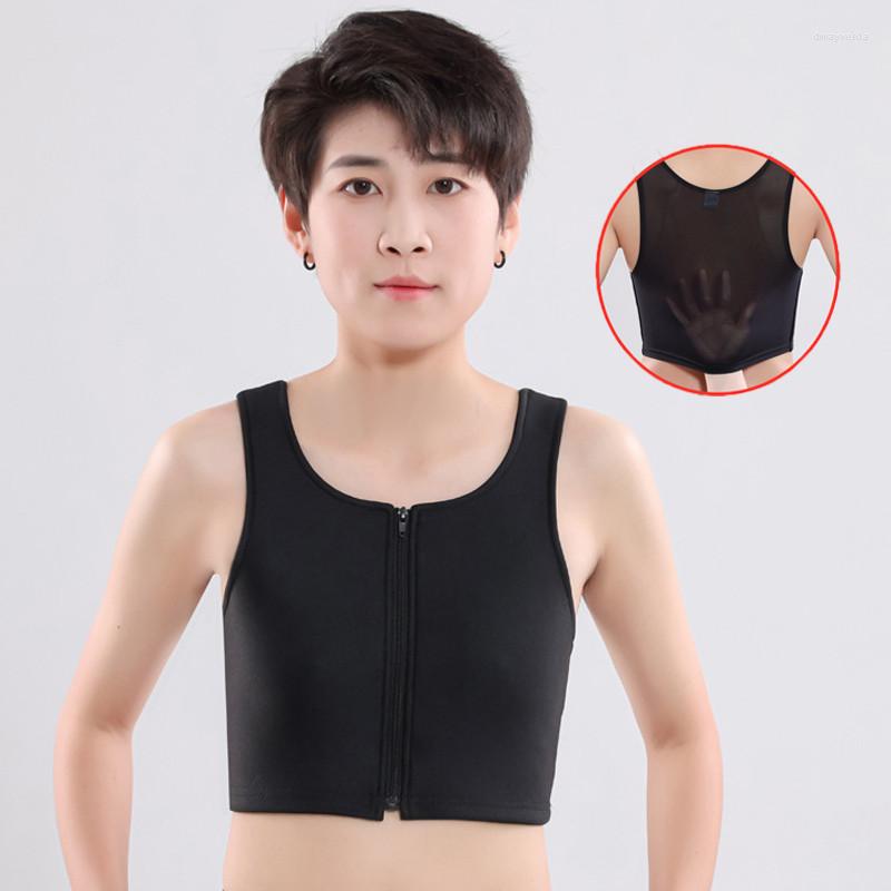 Women' Shapers Front Zipper Breast Binder Tomboy Lesbian Elastic Breathable Bustier Shirt Summer Comfort Women Les Shapewear Corset Top, Black
Women' Shapers Front Zipper Breast Binder Tomboy Lesbian Elastic Breathable Bustier Shirt Summer Comfort Women Les Shapewear Corset Top, Black