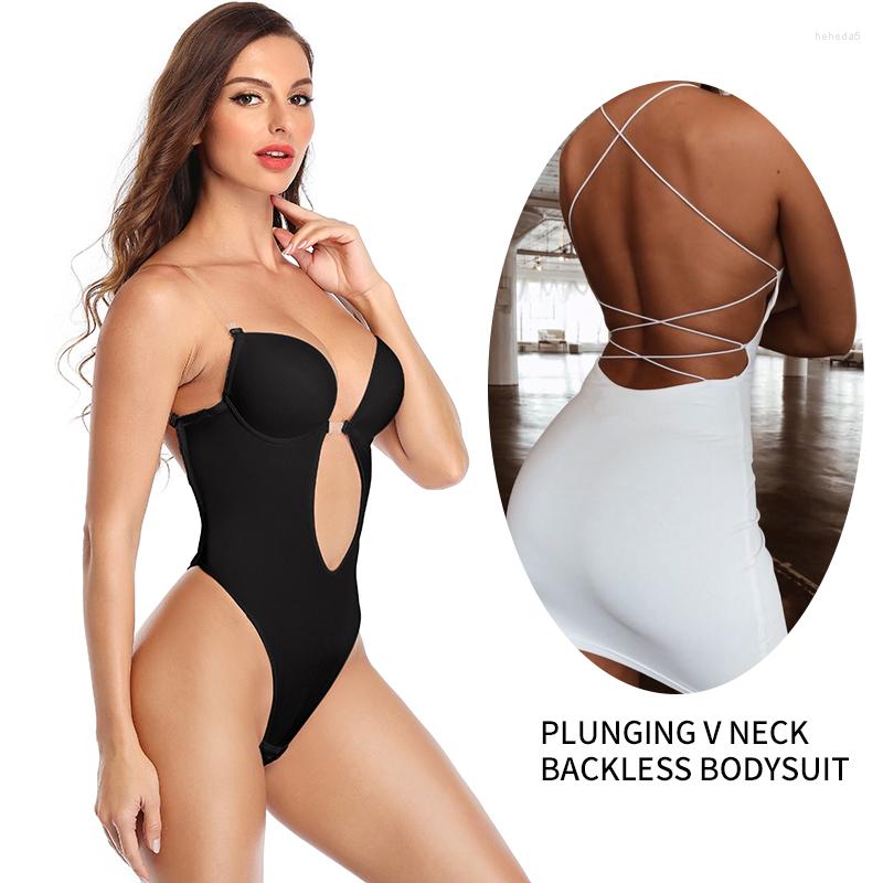 Women' Shapers Women Plunging V Neck Body Shaper Backless Bodysuit Shapewear Seamless U Plunge Bridal Thong, White
Women' Shapers Women Plunging V Neck Body Shaper Backless Bodysuit Shapewear Seamless U Plunge Bridal Thong, White