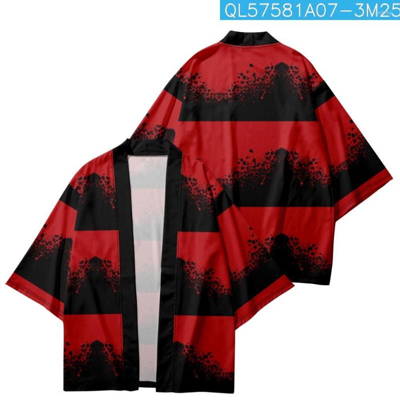 Ethnic Clothing Samurai Harajuku Kimono Japanese Style Streetwear Women Men Cosplay Yukata Red Print Cardigan Tops
Ethnic Clothing Samurai Harajuku Kimono Japanese Style Streetwear Women Men Cosplay Yukata Red Print Cardigan Tops