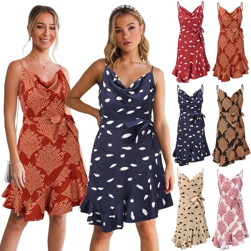 Casual Dresses Fashion Bohemian Floral Print Mini Dress Women V Neck Summer Beach Tunic TDress Sleeveless A-line Self-belt
Casual Dresses Fashion Bohemian Floral Print Mini Dress Women V Neck Summer Beach Tunic TDress Sleeveless A-line Self-belt