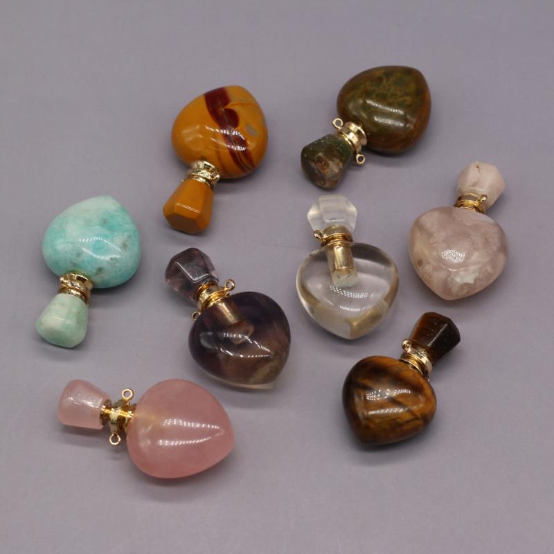 Pendant Necklaces Style Natural Stone Perfume Bottle Heart-Shaped Semi-Precious For Jewelry Making DIY Necklace AccessoryPendant
Pendant Necklaces Style Natural Stone Perfume Bottle Heart-Shaped Semi-Precious For Jewelry Making DIY Necklace AccessoryPendant