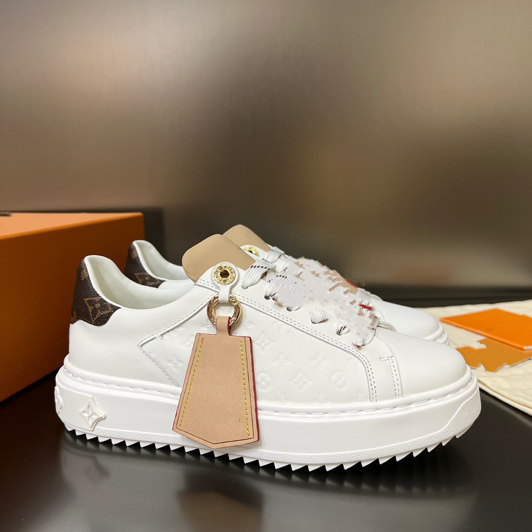 TIME OUT Sneakers men shoes Genuine leather woman Pumpkin pattern yk shoe Mongoram Flowers trainer Size 35-45 model 01