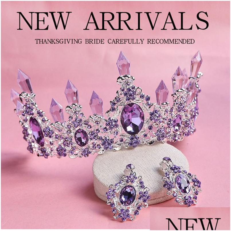Hair Jewelry Arrival Charming Purple Crystal Bridal Tiara Crowns Magnificent Diadem For Princess Accessories Drop De Dhgarden Dhex7
Hair Jewelry Arrival Charming Purple Crystal Bridal Tiara Crowns Magnificent Diadem For Princess Accessories Drop De Dhgarden Dhex7