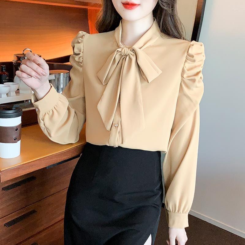 Women' Blouses Woman Spring Autumn Style Shirts Lady Casual Long Sleeve Bow Tie Collar Blusas Tops G2653, Khaki
Women' Blouses Woman Spring Autumn Style Shirts Lady Casual Long Sleeve Bow Tie Collar Blusas Tops G2653, Khaki
