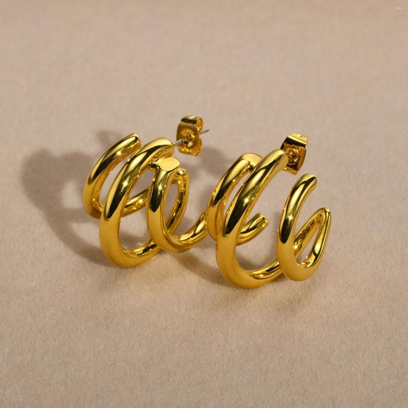 Hoop Earrings Triple Hoops Earring For Women Chunky Tube Fashion Split Multi Jewelry Hypoallergenic
Hoop Earrings Triple Hoops Earring For Women Chunky Tube Fashion Split Multi Jewelry Hypoallergenic