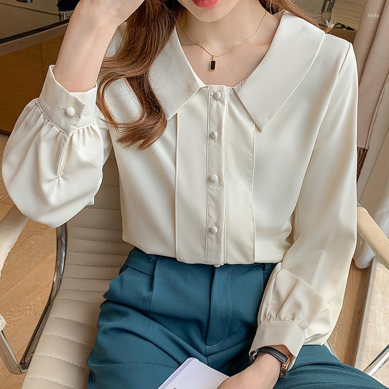 Women' Blouses Elegant Ladies Shirt Korean Style Womans Blouse Spring Summer Lantern Sleeve Solid Color Chiffon Shirts Tops Blusa Mujer, Apricot
Women' Blouses Elegant Ladies Shirt Korean Style Womans Blouse Spring Summer Lantern Sleeve Solid Color Chiffon Shirts Tops Blusa Mujer, Apricot