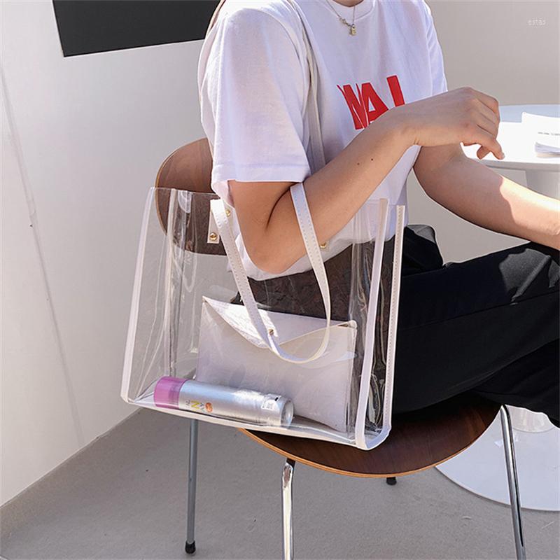 Evening Bags Ladies Transparent PVC Shopping Bag Pu Shoulder Large Capacity Beach Holiday Summer 2023, Red
Evening Bags Ladies Transparent PVC Shopping Bag Pu Shoulder Large Capacity Beach Holiday Summer 2023, Red