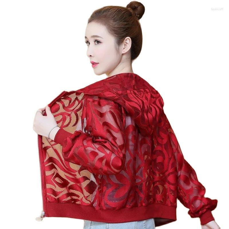 Women' Jackets Hooded Ladies Mesh Sun Protection Clothing Summer 2023 Lace Clothes Women' Short Thin Breathable Fashionable Outerwear, Red
Women' Jackets Hooded Ladies Mesh Sun Protection Clothing Summer 2023 Lace Clothes Women' Short Thin Breathable Fashionable Outerwear, Red