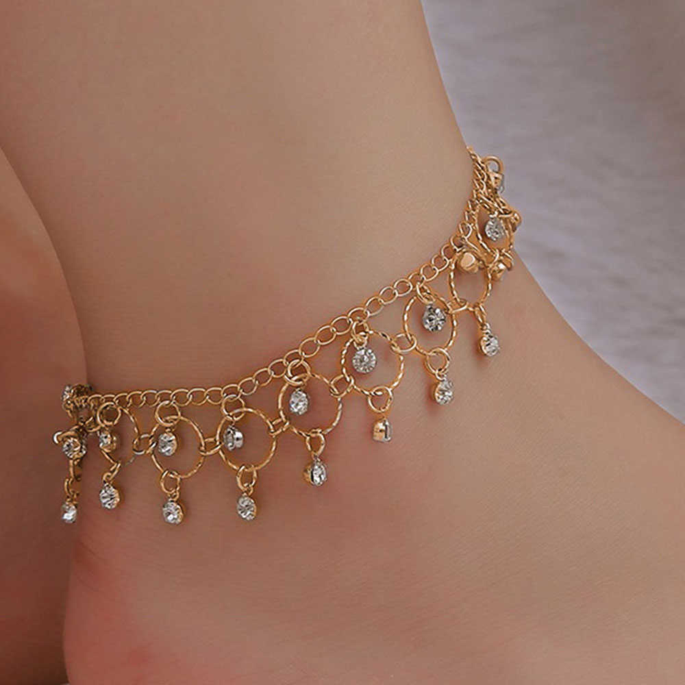 Anklets Trendy Rhinestone Anklets Luxury Tassel Metal Anklets Bracelets For Women Foot Chain Summer Beach Party Jewelry Accessories AA230512 
Anklets Trendy Rhinestone Anklets Luxury Tassel Metal Anklets Bracelets For Women Foot Chain Summer Beach Party Jewelry Accessories AA230512