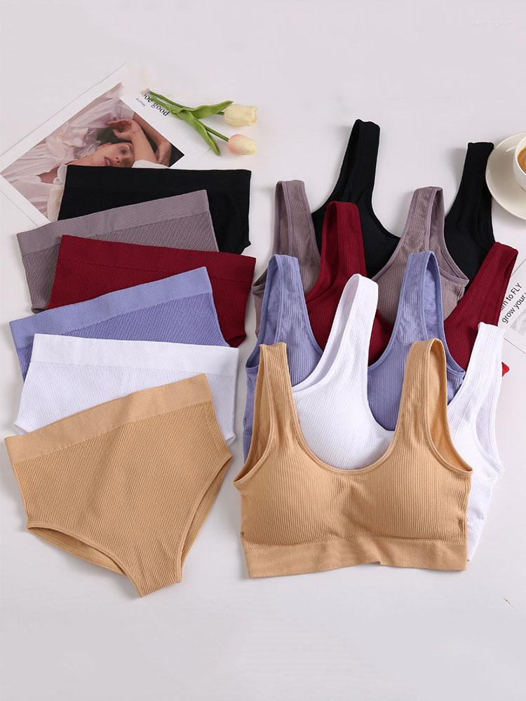 Bras Sets Seamless Tops Set High Waist Panties Women Wireless Underwear Suit Soft Padded S-XL Backless Bralette Lingerie, Black
Bras Sets Seamless Tops Set High Waist Panties Women Wireless Underwear Suit Soft Padded S-XL Backless Bralette Lingerie, Black