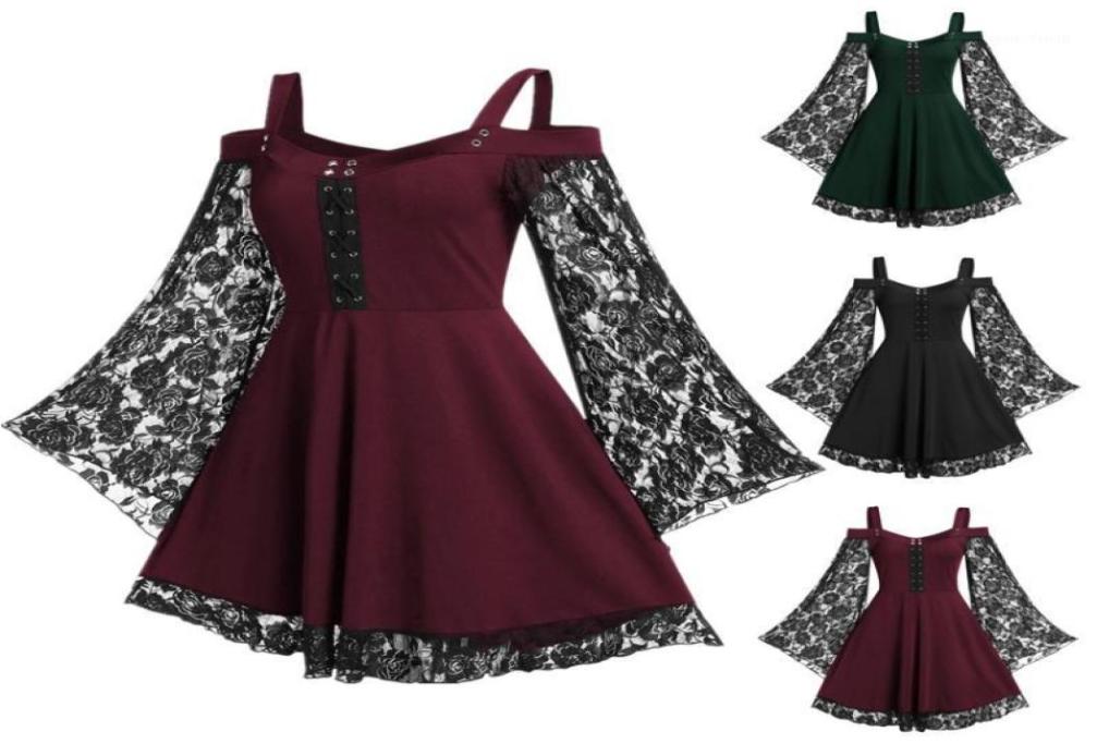 Women Medieval Style Gothic Dress Halloween Costumes Off Shoulder Lace Bell Sleeve Lady Blouse Party Vintage Bandage Dresses19702029, Black
Women Medieval Style Gothic Dress Halloween Costumes Off Shoulder Lace Bell Sleeve Lady Blouse Party Vintage Bandage Dresses19702029, Black