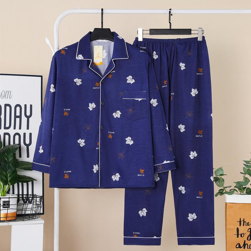 Men's Sleepwear Pajamas Sets Spring Autumn Long Sleeve Casual Cardigan Home Clothes For Men Cotton Printed Lapel Thin Summer Lounge Wear, 8-27 dark blue
Men's Sleepwear Pajamas Sets Spring Autumn Long Sleeve Casual Cardigan Home Clothes For Men Cotton Printed Lapel Thin Summer Lounge Wear, 8-27 dark blue