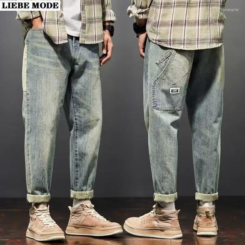 Men's Jeans Men's Baggy Cargo For Men Loose Fit Harem Denim Pants Vintage Streetwear Y2k Pockets Patchwork Cotton Trousers Male, Blue
Men's Jeans Men's Baggy Cargo For Men Loose Fit Harem Denim Pants Vintage Streetwear Y2k Pockets Patchwork Cotton Trousers Male, Blue