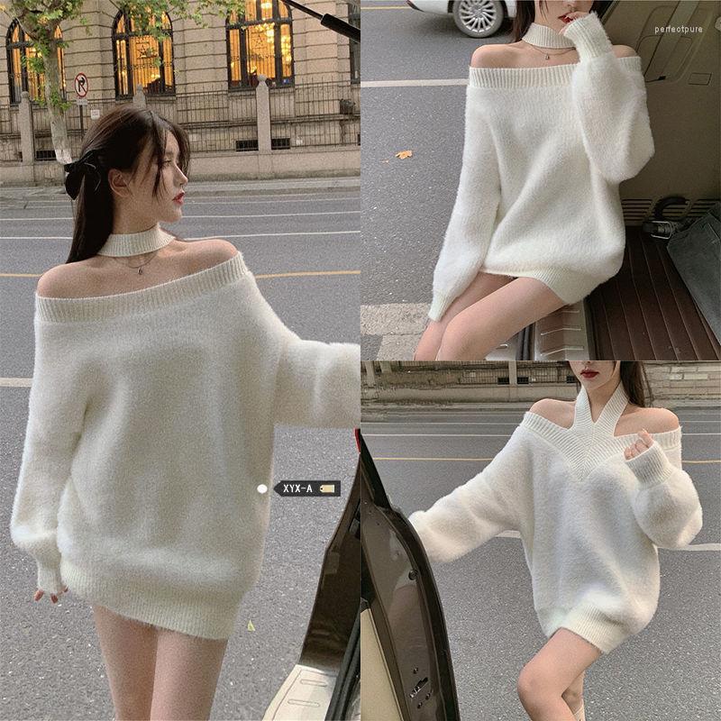 Women' Sweaters Women Sweater 2023 Autumn Korean Temperament One-Word Collar Off-Shoulder Pit Strip Slim Solid Color All-Match Pullover, White
Women' Sweaters Women Sweater 2023 Autumn Korean Temperament One-Word Collar Off-Shoulder Pit Strip Slim Solid Color All-Match Pullover, White