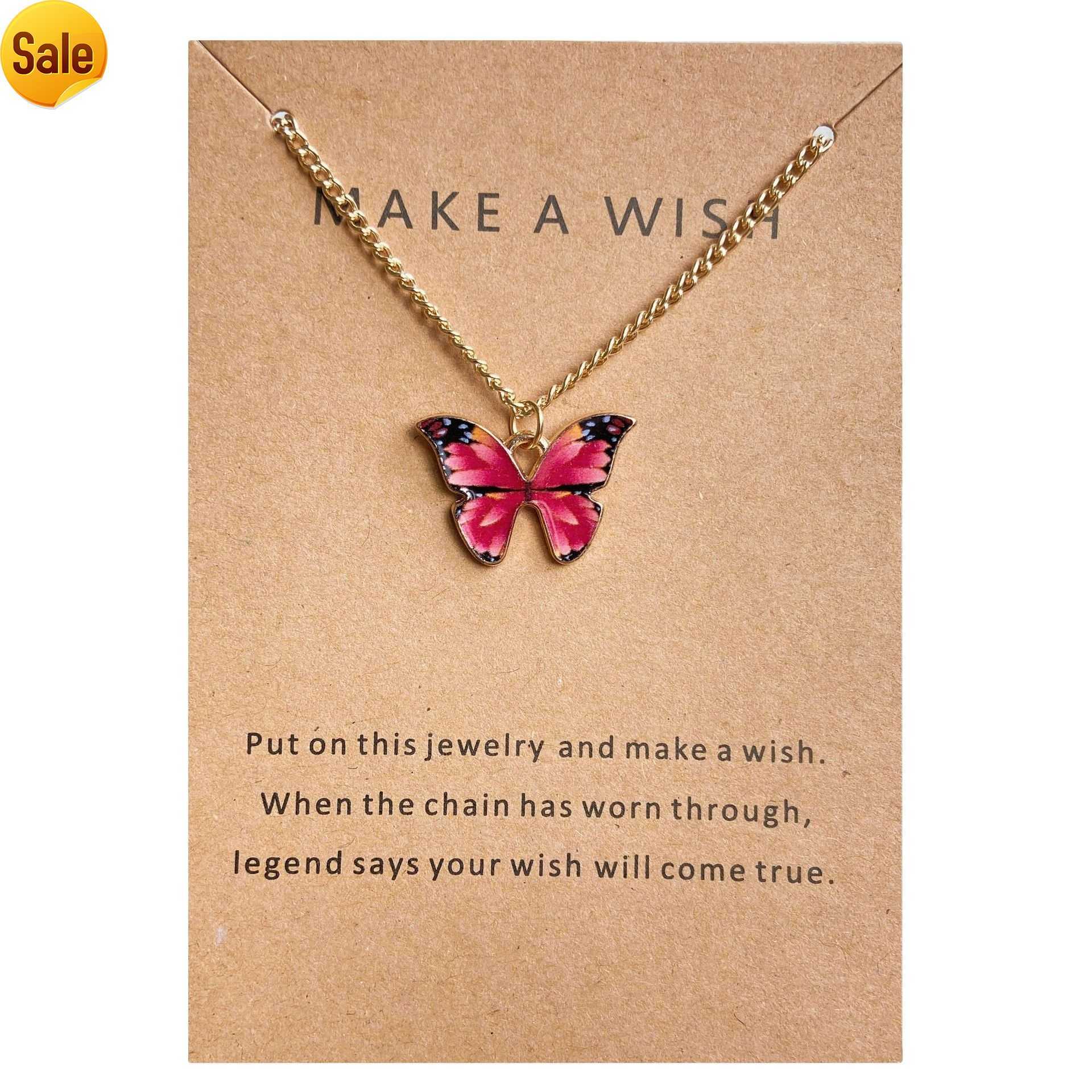 Trendy Multiple Colors Butterfly Necklace Thin Chain Colorful Pendant Necklace for Women Jewelry
Trendy Multiple Colors Butterfly Necklace Thin Chain Colorful Pendant Necklace for Women Jewelry