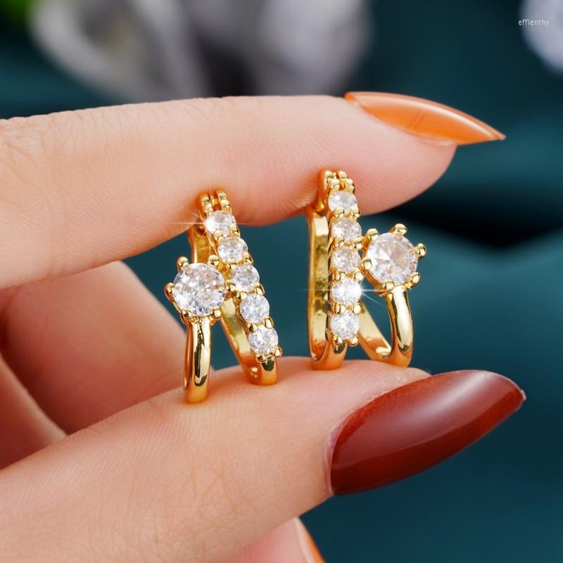 Hoop Earrings Huitan Simple Geometric Shape For Women Gold Color Crystal Cubic Zirconia Fashion Contracted Female Jewelry 2023
Hoop Earrings Huitan Simple Geometric Shape For Women Gold Color Crystal Cubic Zirconia Fashion Contracted Female Jewelry 2023