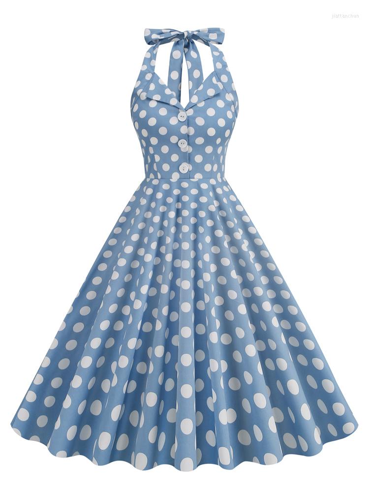 Casual Dresses 2023 50s Style Polka Dot Rockabilly Cotton Women Halter Button Up Party Evening Backless Pockets Retro Dress, Blue
Casual Dresses 2023 50s Style Polka Dot Rockabilly Cotton Women Halter Button Up Party Evening Backless Pockets Retro Dress, Blue