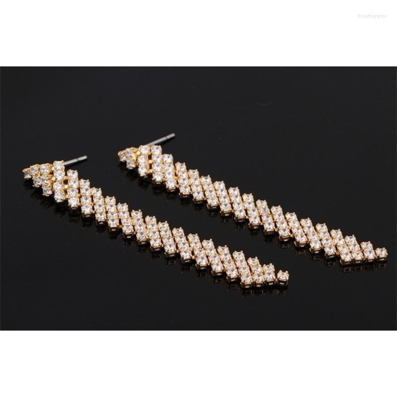 Dangle Earrings Yellow Gold Color Multi Row Full Crystals Chain Drop Tassel Long For Women Party Jewelry Aros Aretes Pendientes
Dangle Earrings Yellow Gold Color Multi Row Full Crystals Chain Drop Tassel Long For Women Party Jewelry Aros Aretes Pendientes