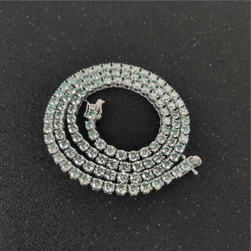Silver Tennis Chain Choker 4mm 20" Bluish Green Vvs Lab Diamond Hip Hop Iced Moissanite Necklace
Silver Tennis Chain Choker 4mm 20" Bluish Green Vvs Lab Diamond Hip Hop Iced Moissanite Necklace
